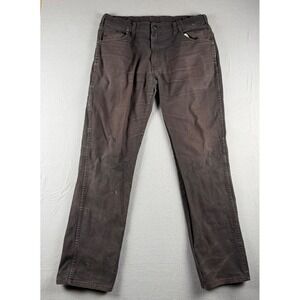 Dickies Mens Duck Canvas Pants Black Faded Stained Distressed Workwear 32x 32